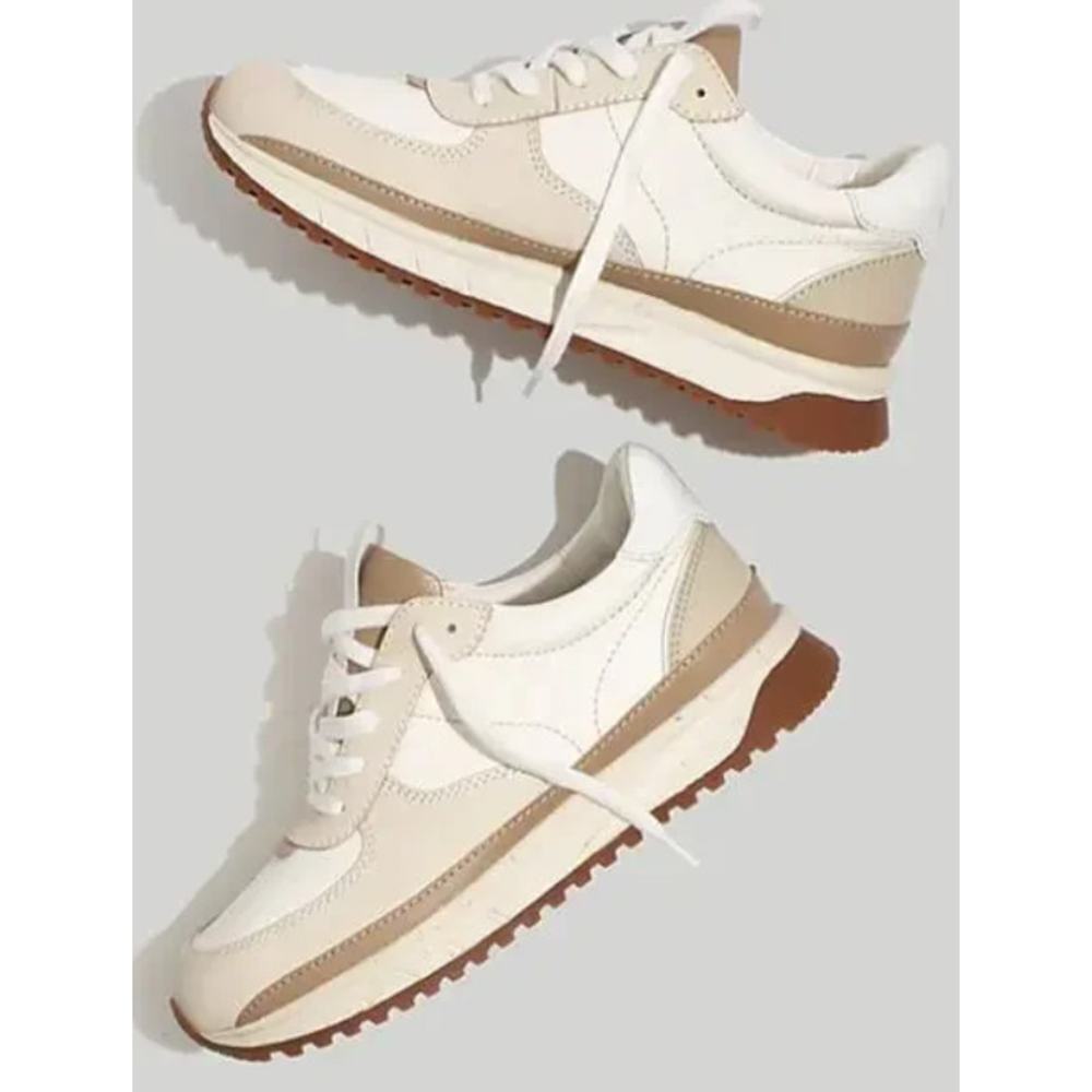 Madewell Cream and Brown Women's Sneakers